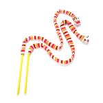 Vocal Pink Snake Cat Pet Toys Cat Feather Teaser Wand 113cm
