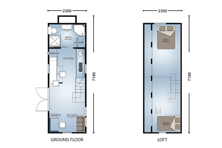 Tiny House 4 Bedrooms 2 Bathrooms Prefab Mobile Home For Sale