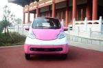 Pink Color 2 Seats Little Electric City Car 60 Volt Lead Acid Maintenance Free
