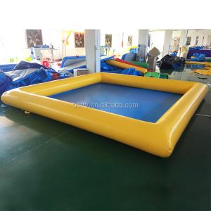 Wholesale 0.9mm PVC Tarpaulin Portable Water Pool 4*4m Yellow And Blue from china suppliers