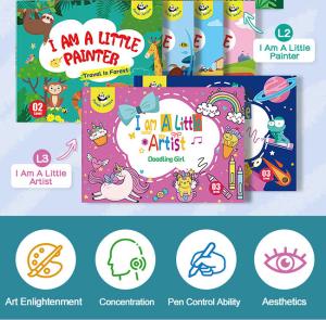Wholesale Interactive Creative Inspire Toddlers Coloring Book Stress Relief Drawing Book from china suppliers