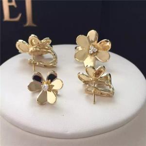 Wholesale Van Cleef &amp; Arpels Frivole earrings small model yellow gold round diamonds VCARB65700 from china suppliers