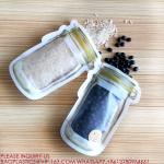 Mason Jar Bag Mason Jar Pouch, Bottle Pattern Zipper Bag, Seal Leak-Proof Snack
