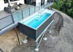 Custom Steel Structure Outdoor Laminated Glass New 20gp Container Swimming Pool