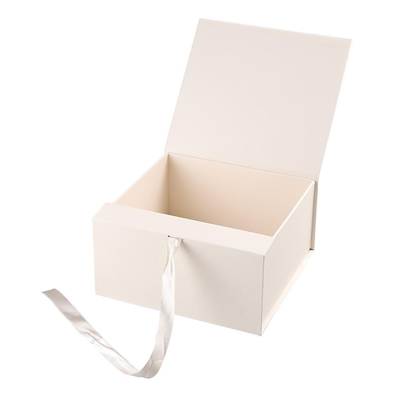 Custom Order Accepted Luxury Flip Top Cardboard Paper Boxes Gift Box With Ribbon Bow