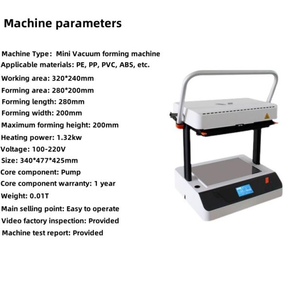 Automatic Dental Vacuum Forming Machines Small Plastic Acrylic Vacuum Forming