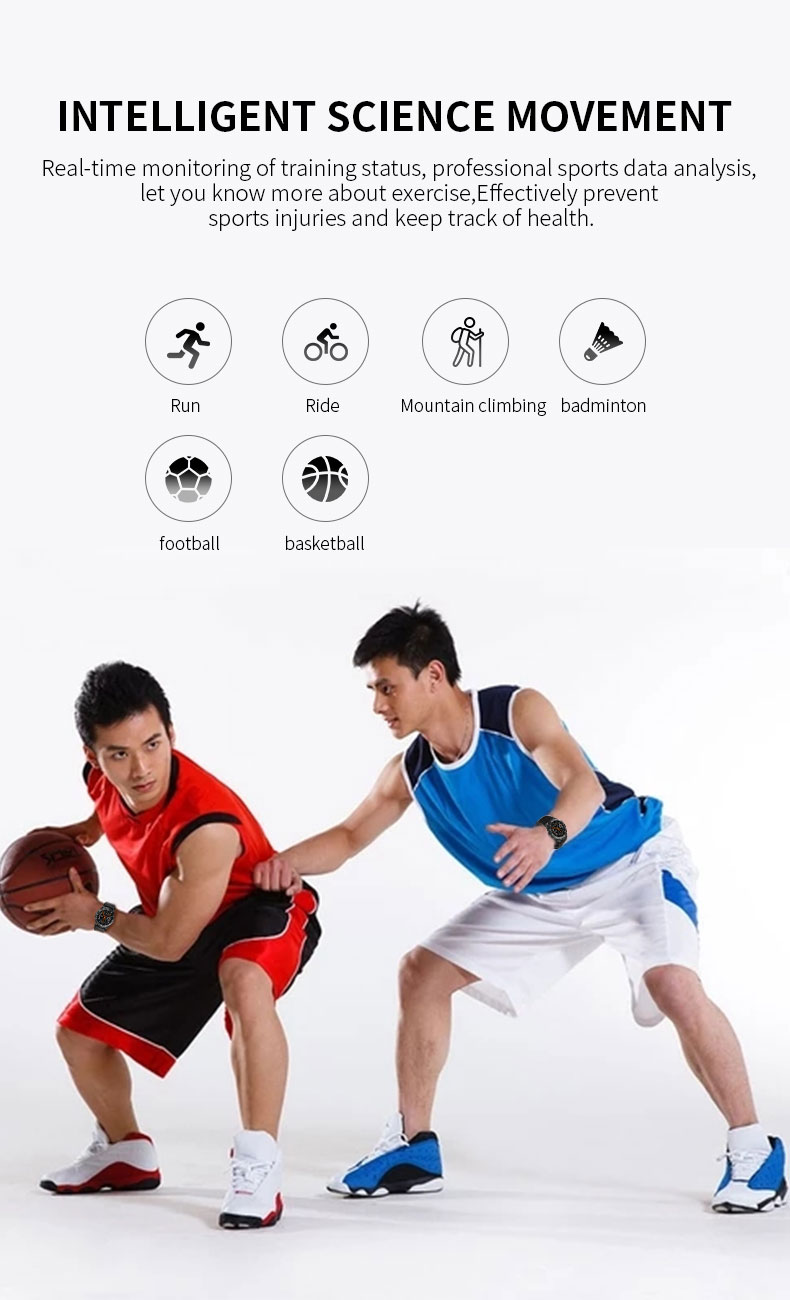 GT107 SmartWatch Full Touch For Blood Pressure Heart Rate Health Sleep monitor