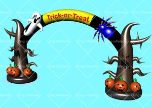 Wholesale Outdoor Helloween Trick Or Treat Inflatable Pumpkin Arch With Air Blower from china suppliers