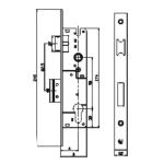 Aluminum Handle Mortise Door Lock / 35 - 40mm Mortise Entry Lock Set