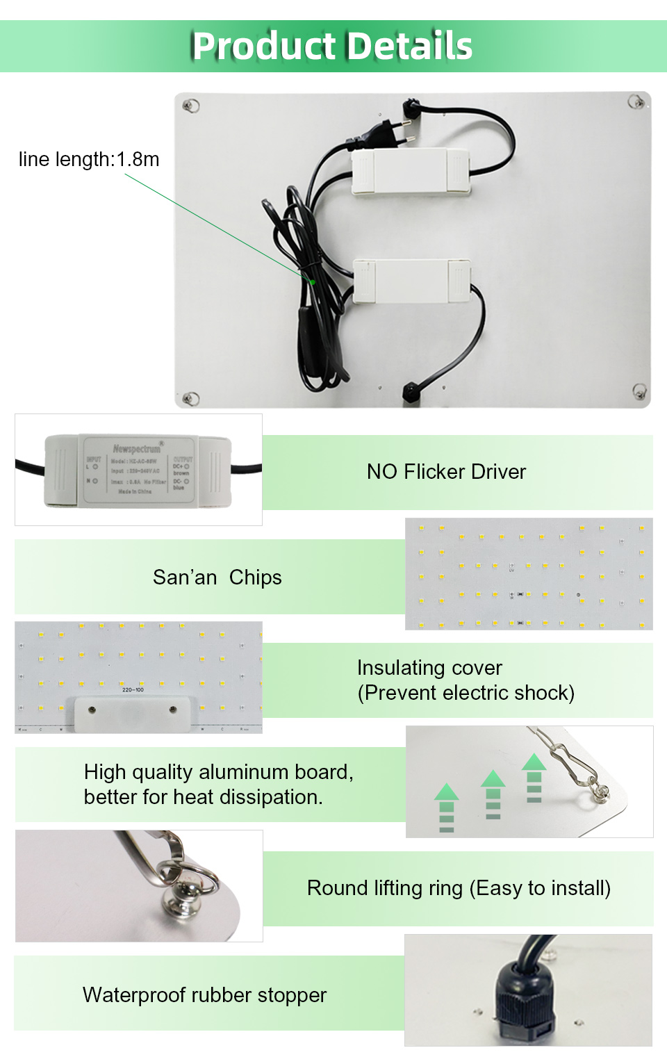 Full Power 150W LED Grow Light Led Phyto Lamp For Greenhouse Plants
