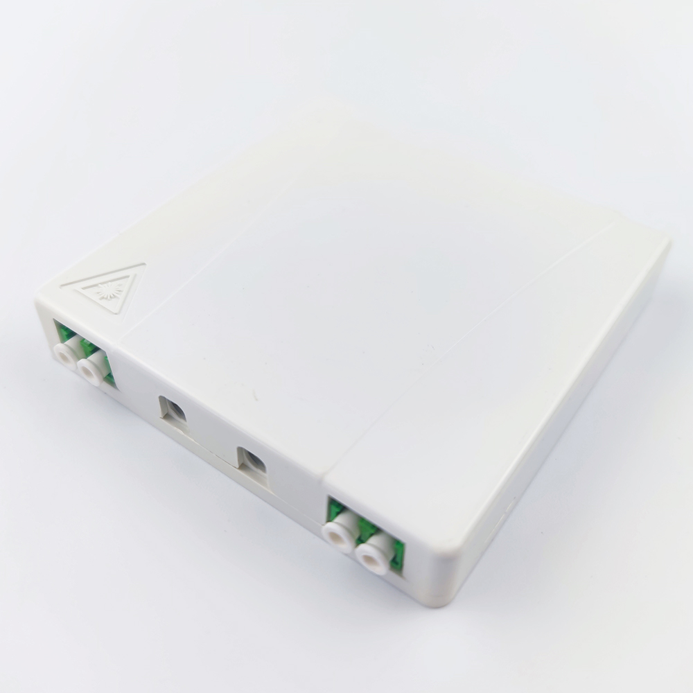 2 Cores LC APC Plastic Faceplate Fiber Optic Socket Panel for Indoor in FTTH Network