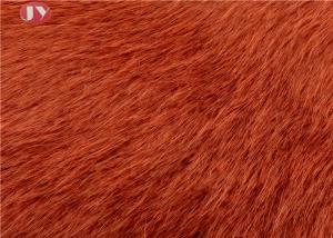 Wholesale Soft Bright Colors Silky Faux Fox Fur Fabric , Light Brown Faux Fur Fabric 35mm Pile from china suppliers