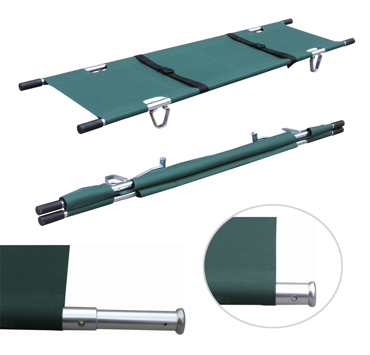 214CM Emergency Mobile Ambulance Folding Stretcher Trolley For Resuing Patient 350lb