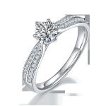 9K Gold Jewelry Minimalist Designs Moissanite 925 Silver Ring Set