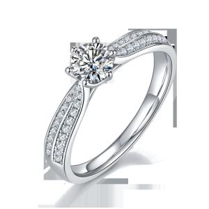 Wholesale 9K Gold Jewelry Minimalist Designs Moissanite 925 Silver Ring Set from china suppliers