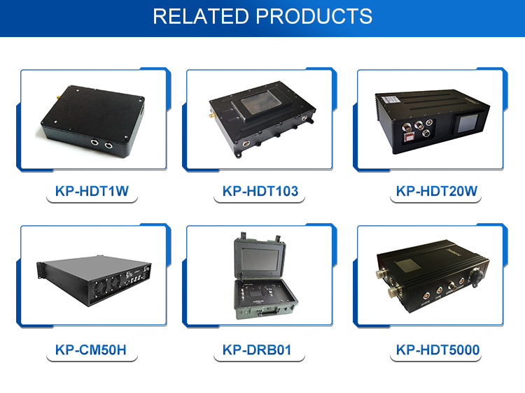 DC12.5V ≤1.1A Input High Power Radio Communication Drone COFDM HD Wireless Video Receiver H.264/H.265/MPEG-2 Compression