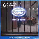 Indoor 1920-3840Hz Transparent LED Video Wall Glass Screen For Advertising