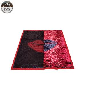 Wholesale Fashion Lip Reverse Sequin Patch / Iron On Patches 40*40CM Size Red / Black Color from china suppliers