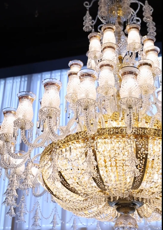 High Ceilinged Modern Large Crystal Chandelier