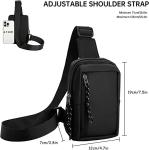 Men Women Small Waterproof Crossbody Bag Casual Phone Chest Bag for Travelling