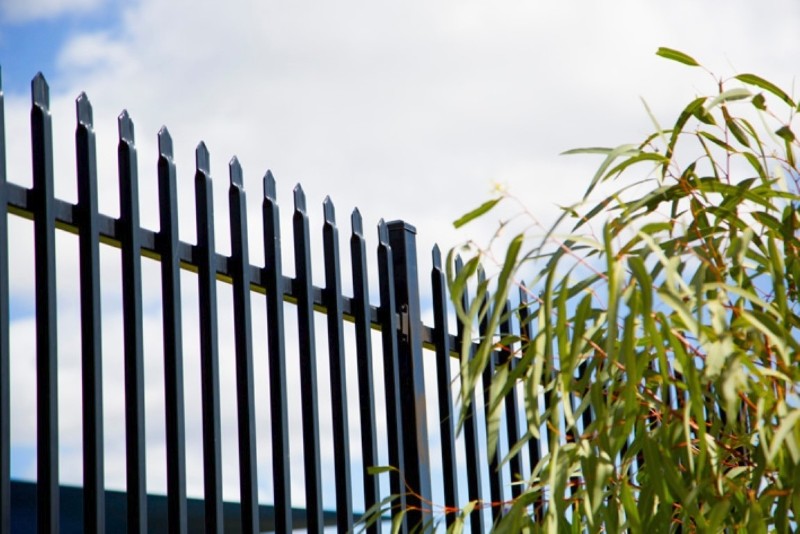 Steel Spear Top Fencing 1830mm height x 3050mm width 3 rails 40mm stain grey powder interpon Post 100mm RHS