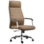 Stacking Leather Executive Leather Office Swivel Chairs 320m Base Metal Frame