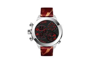 Wholesale Genuine Leather Band Alloy Quartz Wrist Watch Multifunction 3 Hands Water Resistant from china suppliers