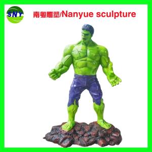 Wholesale life size fiberglass movie marvel character hulk statue as decoration in park or hall center from china suppliers