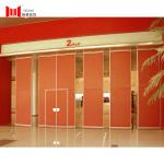 65mm Red Wooden Partition Wall Acoustic Soundproof For Conference Room