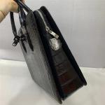 Authentic Crocodile Belly Skin Businessmen Briefcase Large Coded Working Purse