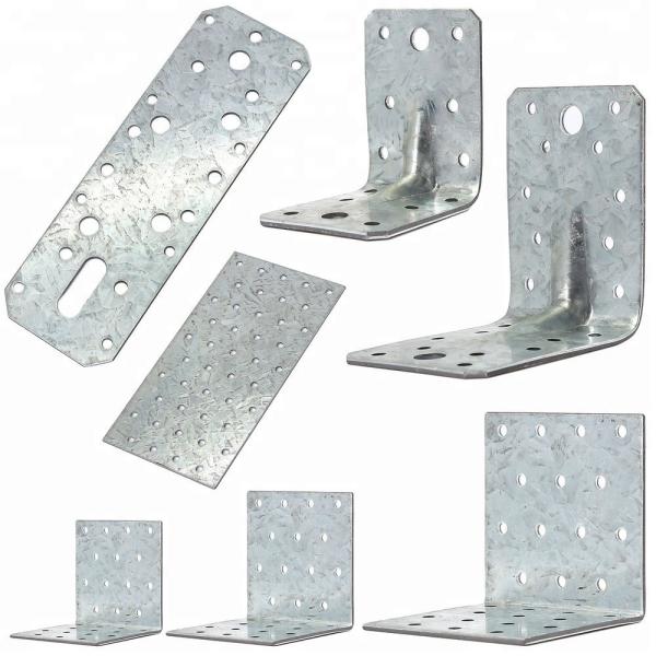Standard 90 x 90 x 65 Angle Rib Construction Metal Bracket Heavy Duty Beading
