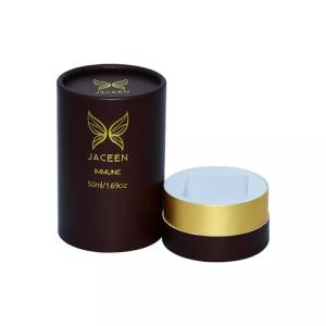 Wholesale Rigid Cardboard Gold Stamping Perfume Paper Tube Box Custom Paper Packaging for Perfume from china suppliers