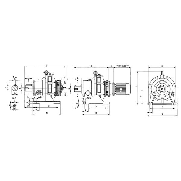 BWD3 BLD3 Drive Cycloidal Reducer Gearbox Single Stage Planetary Speed Reducers