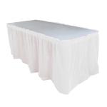 Plastic Ruffled Table Skirt For Wedding / Conference / Corporate Events