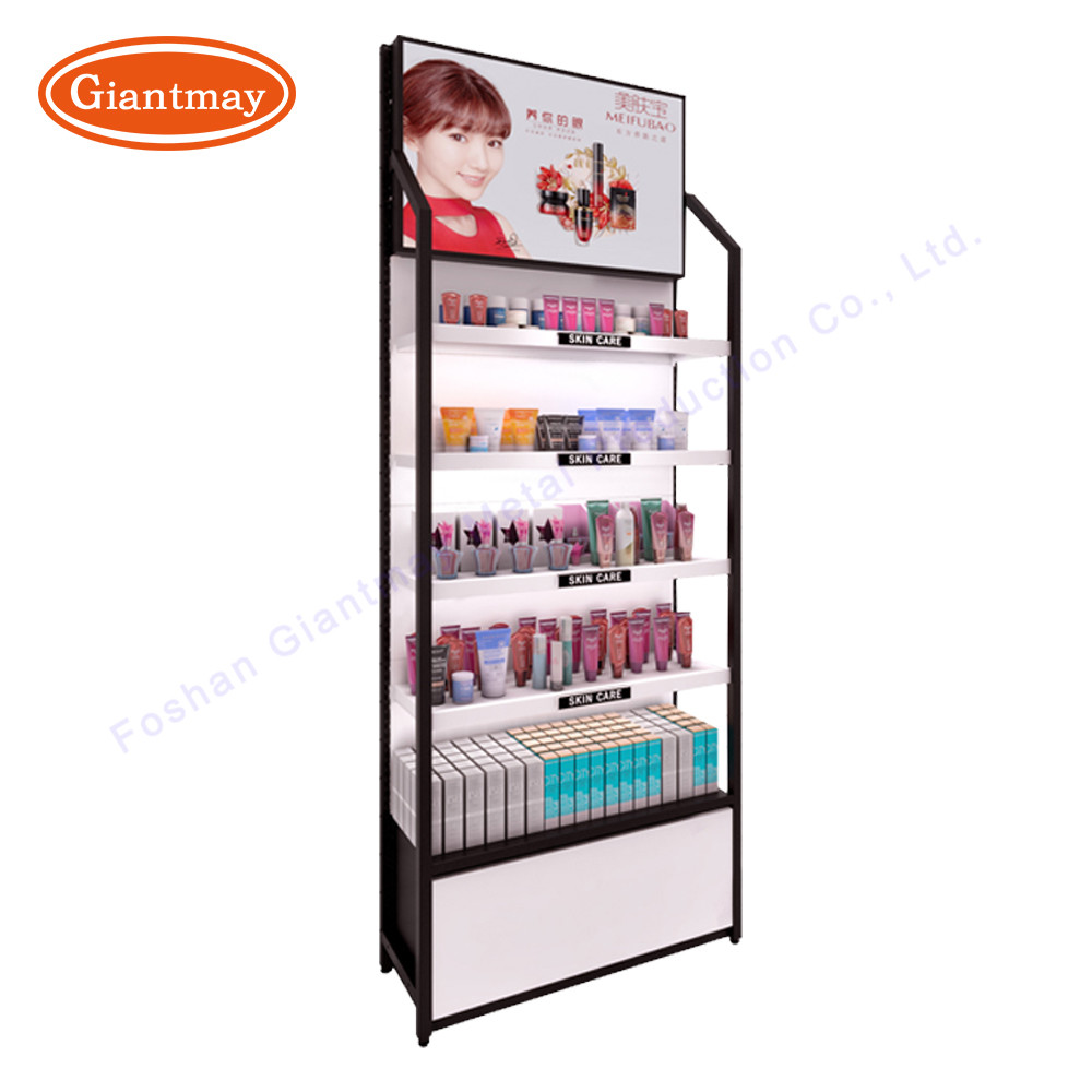Free Standing Beauty Makeup Display Stand Cosmetic Display Shelves Logo Customized