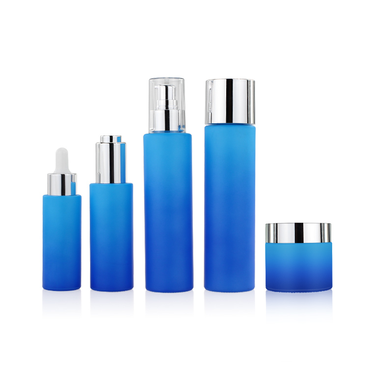Round Amber Glass Skincare Packaging Customized 20ml 30ml 50ml 80ml 100ml