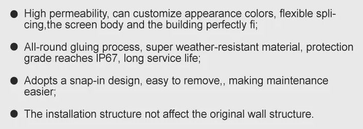 P40 P50 P55 P80 Facade Lighting Led Mesh Screen Rgb Flexible Led Curtain