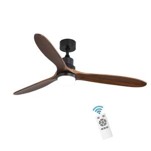 Wholesale Indoor Remote Control 1500LM Solid Wood Ceiling Fan Light 120V 3000-5000K from china suppliers