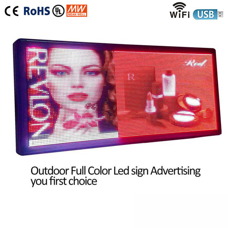 Programmable Scrolling LED Window Display Signs Board P5MM Full Color