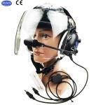 Black Pilot helmet light Aviation helmet high quality aircraft helmet black