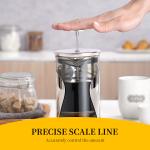 BPA Free Electric French Press Coffee Maker Stainless Steel ABS 2 Layer Filter