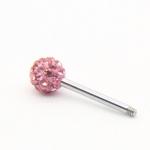 Exposy Gems Ball 14mm Long Tongue Ring Bars 14 Gauge 316 Stainless Steel