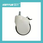 Hospital White TPR Material 5 Inch Casters Hospital Bed Accessories