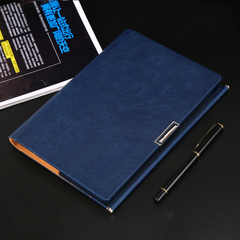 A5 Customized Logo PU Leather Notepad with 100 Sheets Inner Pages and Daily Weekly Monthly Planner