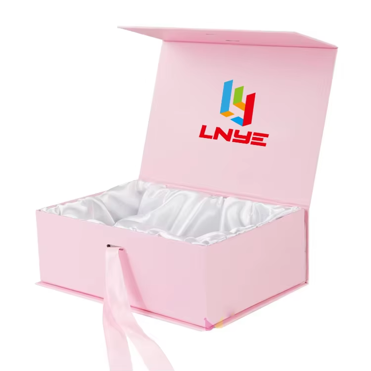 Customized Logo Luxury Magnetic Gift Box Closure For Cosmetics Clothing Wig Gift Set Packaging