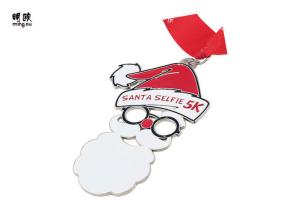 Wholesale Cute Cartoon Running Kids Sports Medals Soft Enamel Fill design , Silver Finishing from china suppliers