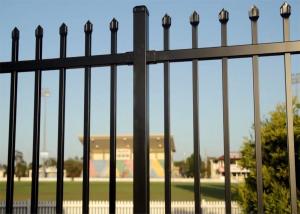 Wholesale Punched Rails Garrison Tubular Steel Fence Panels from china suppliers