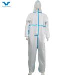 Fully Closed PP PE 55GSM Hooded Disposable Protective White Tyvek 400 Coveralls