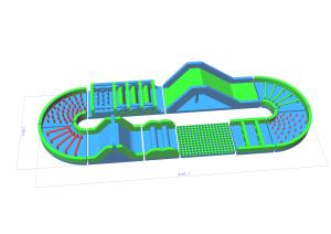 Wholesale Outdoor commercial adult gaint inflatable obstacle course kids bouncer castle with blowers PO-0522 from china suppliers