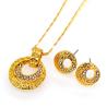 Buy cheap Vintage jewelry Pendants Necklaces Earrings Set For Women 18K Real Gold Plated from wholesalers